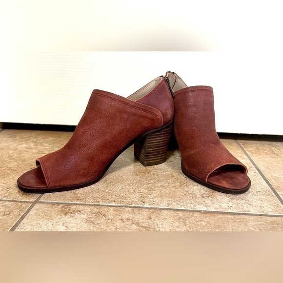 Lucky Brand Kalli Sable peep toe leather booties - Picture 2 of 9